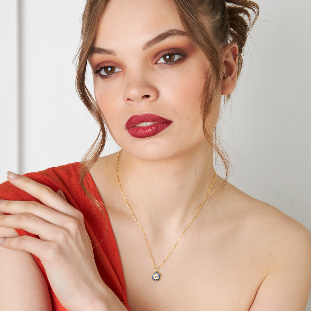 Nazar Numaralı Kolye - 925 GÜMÜŞ