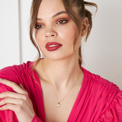 Beyaz Taşlı Minimalist Kolye - 925 GÜMÜŞ