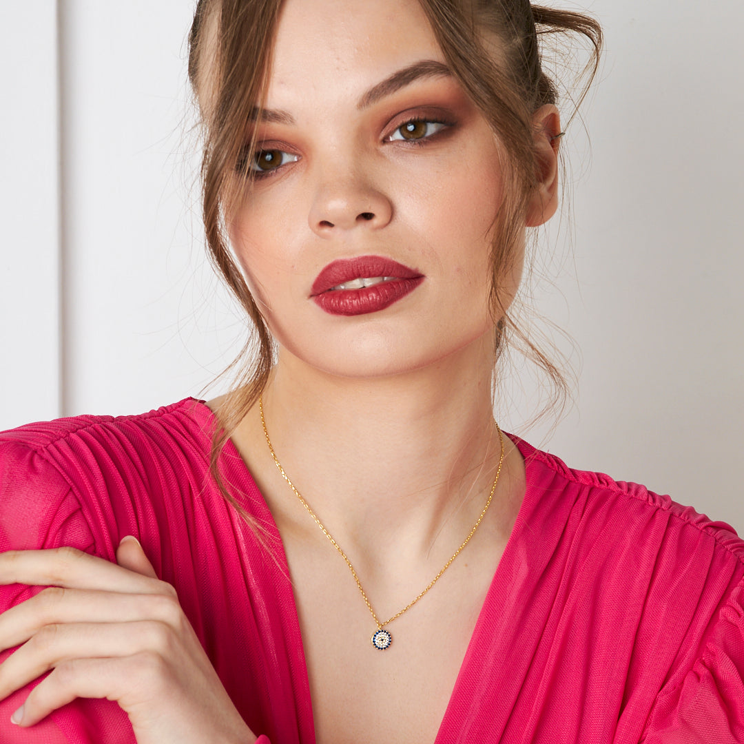 Nazar Modeli Kolye - 925 GÜMÜŞ