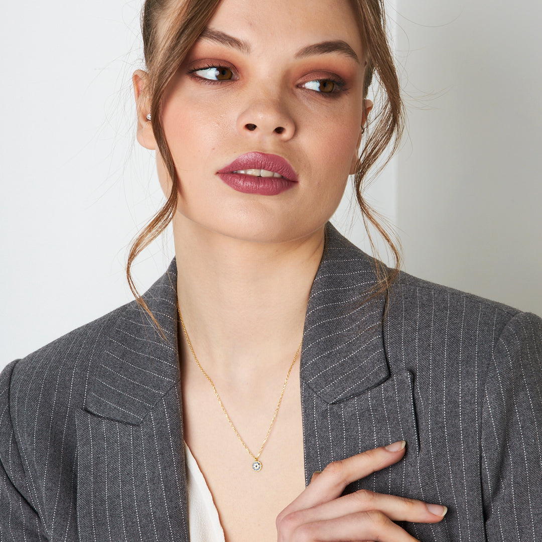 Mini Nazar Kolyesi - 925 GÜMÜŞ