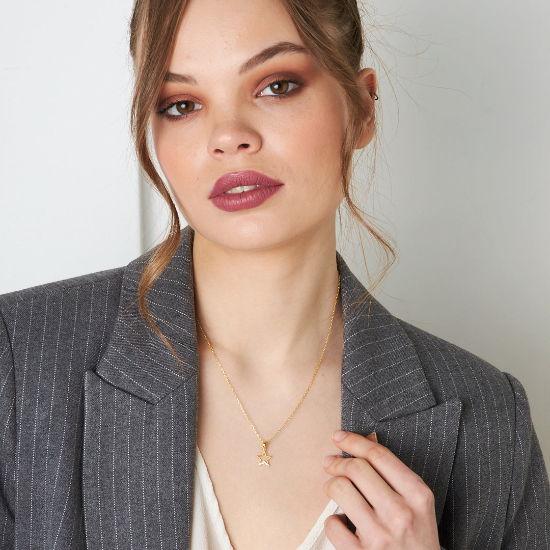 Sarkan Yıldız Kolye - 925 GÜMÜŞ