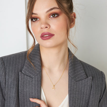 Sarkan Yıldız Kolye - 925 GÜMÜŞ