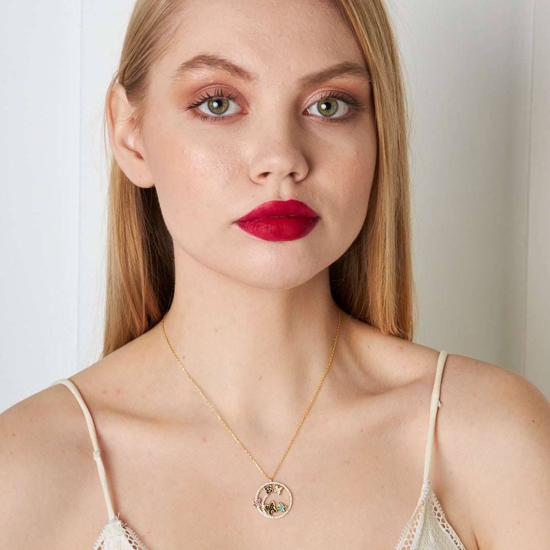 Kelebek Topluluğu Kolye - 925 GÜMÜŞ