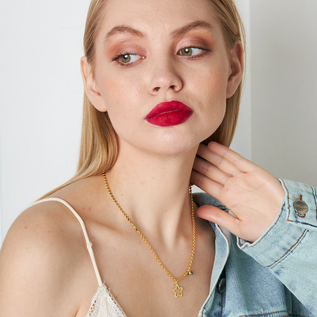 Yıldız Modeli Kolye - 925 GÜMÜŞ