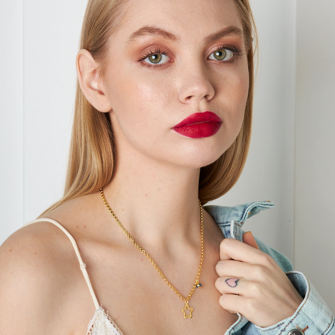 Yıldız Modeli Kolye - 925 GÜMÜŞ