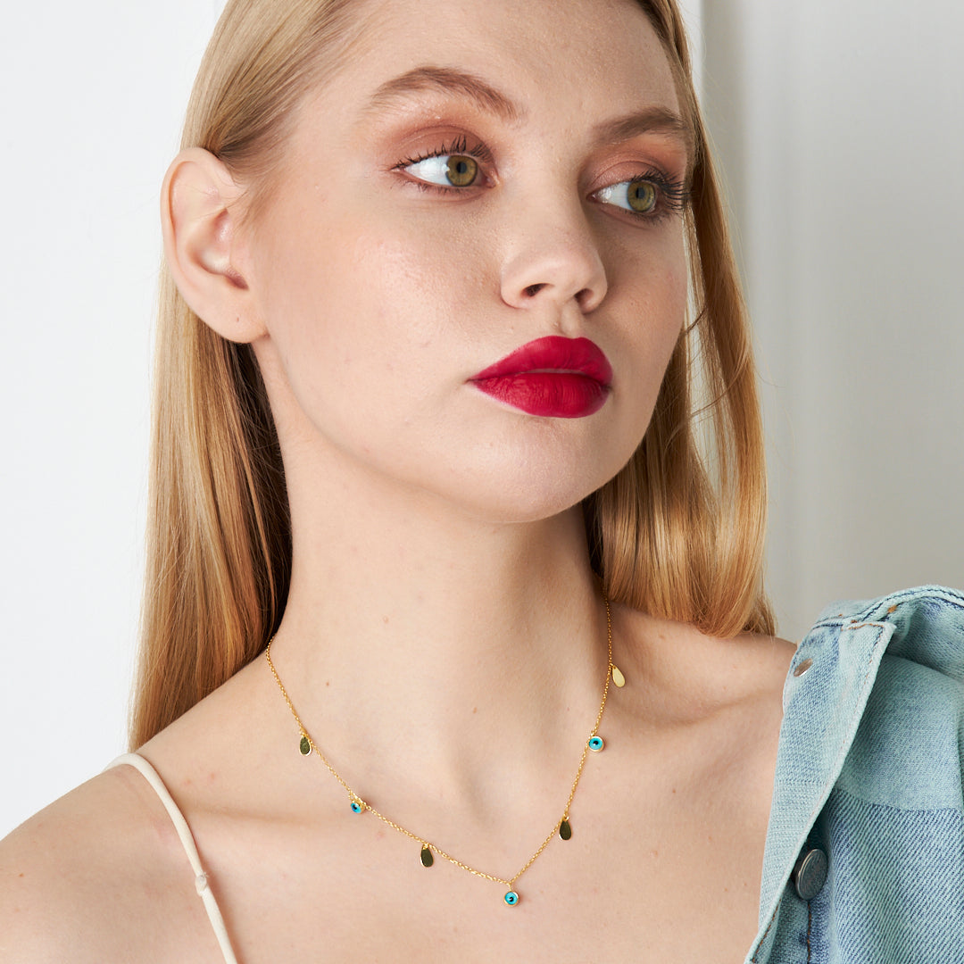 Nazar Damlası Kolye - 925 GÜMÜŞ