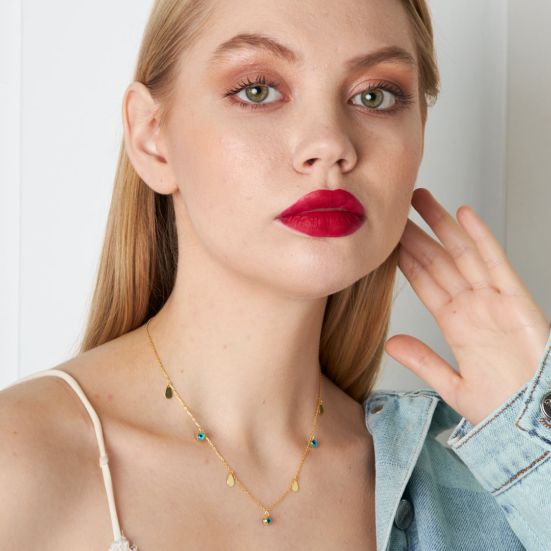 Nazar Damlası Kolye - 925 GÜMÜŞ