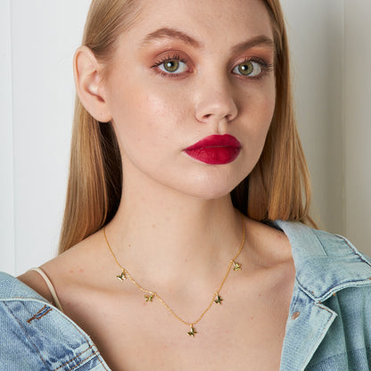 Kelebek Plaka Kolye - 925 GÜMÜŞ