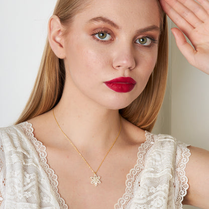 Nergis Çiçeği Kolye - 925 GÜMÜŞ