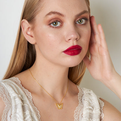 Modern Kelebek Kolye - 925 GÜMÜŞ