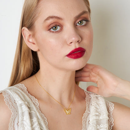 Modern Kelebek Kolye - 925 GÜMÜŞ