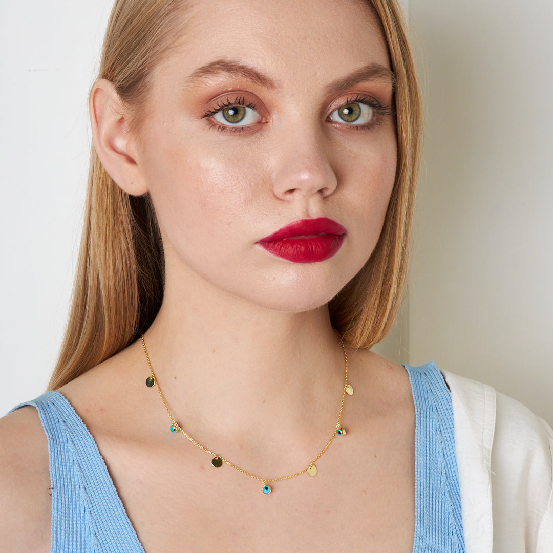 Nazar Damgası Kolye - 925 GÜMÜŞ