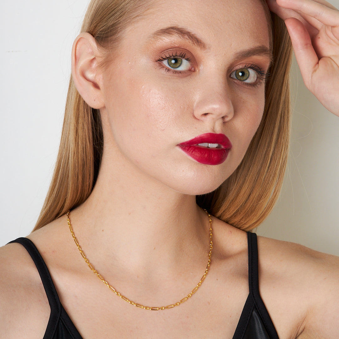 Halkalı Zincir Kolye - 925 GÜMÜŞ