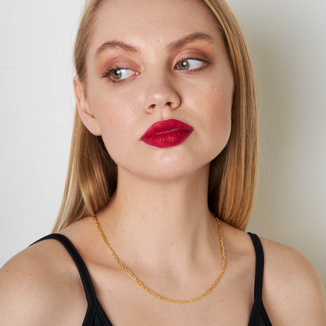 Halkalı Zincir Kolye - 925 GÜMÜŞ