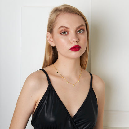 Yuvarlak Pullu Kolye - 925 GÜMÜŞ