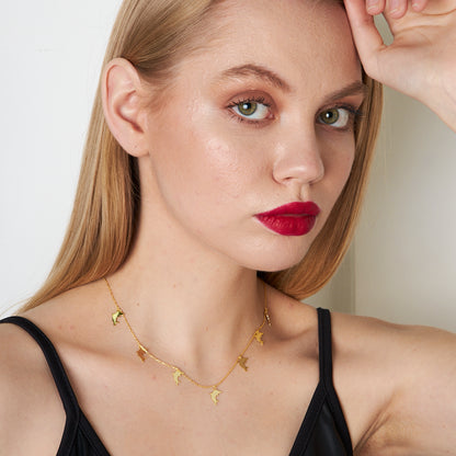 Sıralı Yunus Kolye - 925 GÜMÜŞ