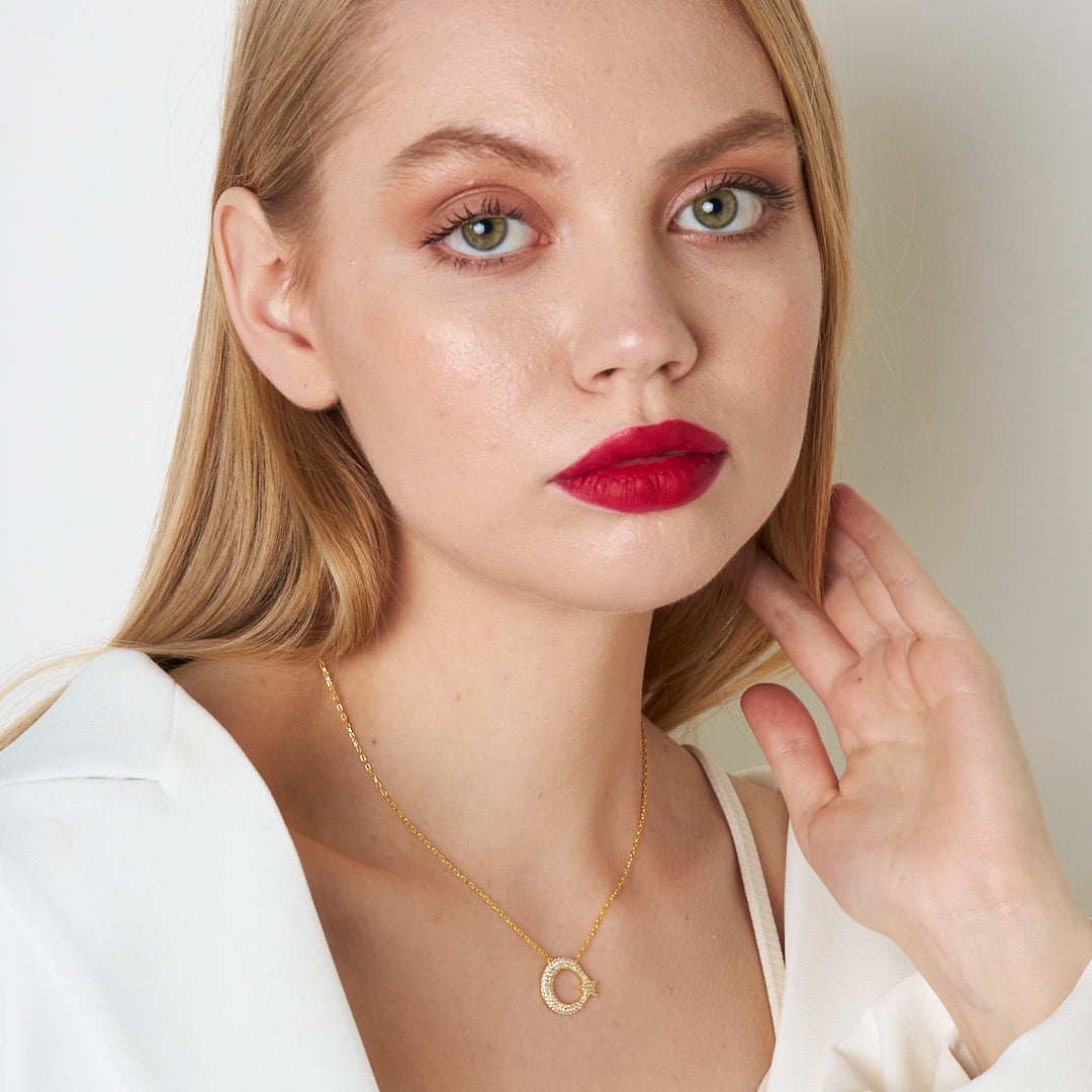 Sıralı Yıldız Kolye - 925 GÜMÜŞ