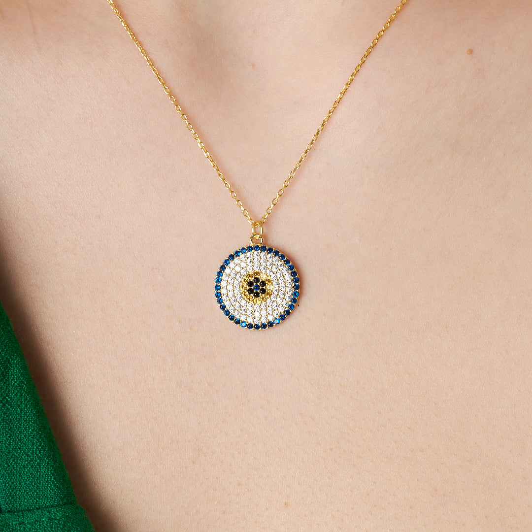 Büyük Nazar Kolyesi - 925 GÜMÜŞ