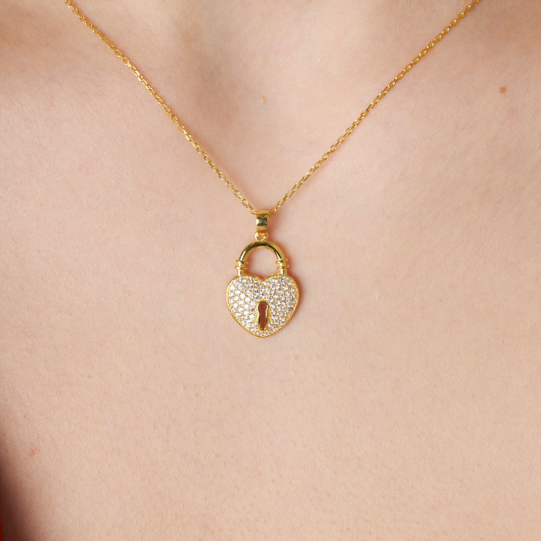 Kalbimin Anahtarı Kolye - 925 GÜMÜŞ