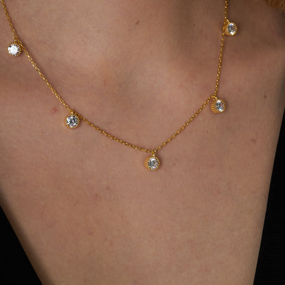 Tek Taş Tasarımlı Kolye - 925 GÜMÜŞ