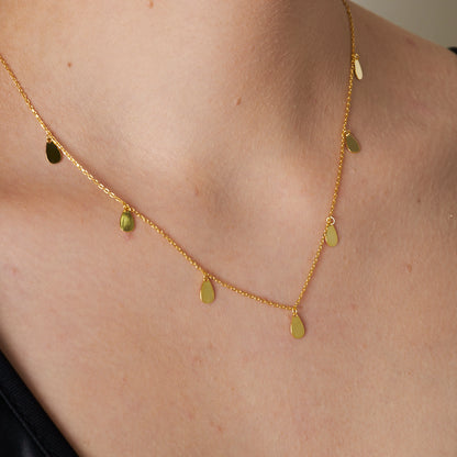 Plaka Damla Kolye - 925 GÜMÜŞ