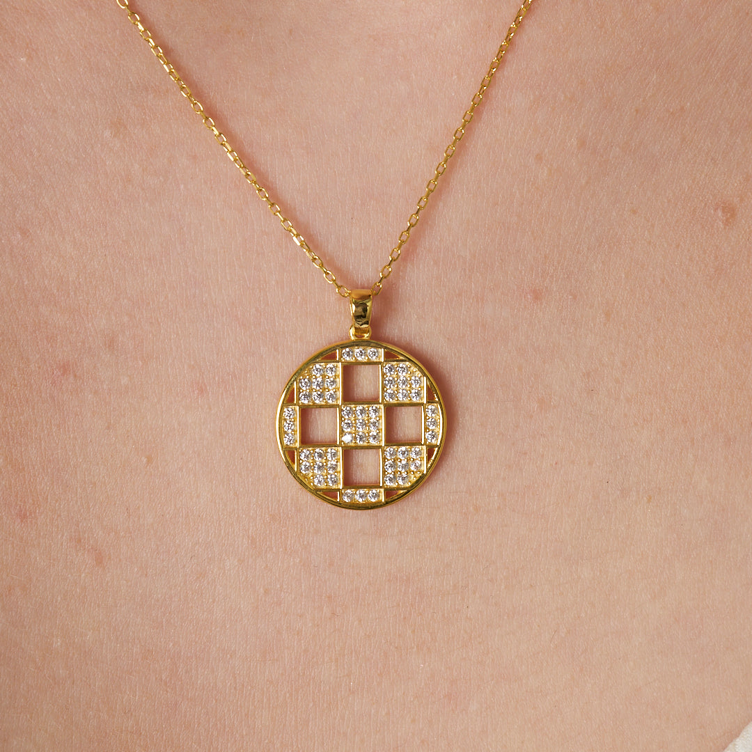 İçi Kare Model Kolye - 925 GÜMÜŞ