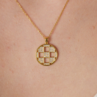 İçi Kare Model Kolye - 925 GÜMÜŞ