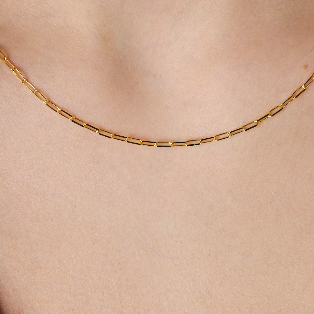 Basit Ataç Zincir Kolye - 925 GÜMÜŞ