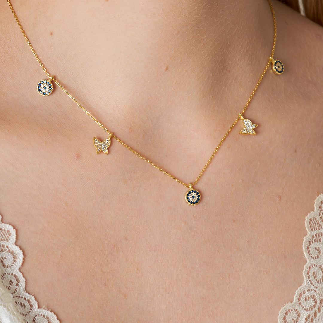 Kelebek Şans Kolyesi - 925 GÜMÜŞ