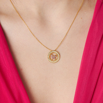 Daire Kelebek Kolye - 925 GÜMÜŞ