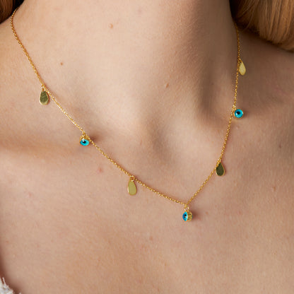 Nazar Damlası Kolye - 925 GÜMÜŞ