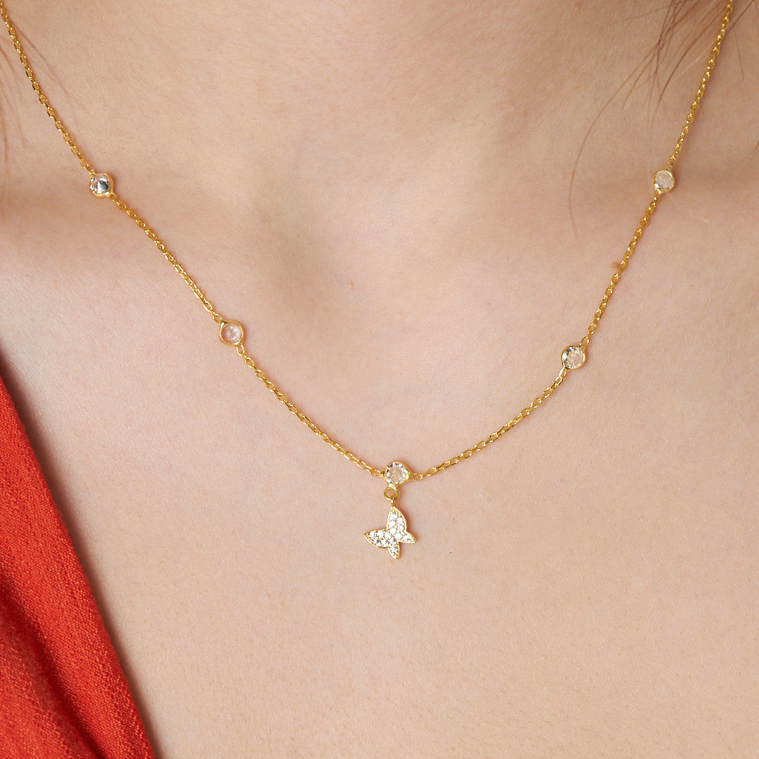 Minik Kelebek Kolye - 925 GÜMÜŞ