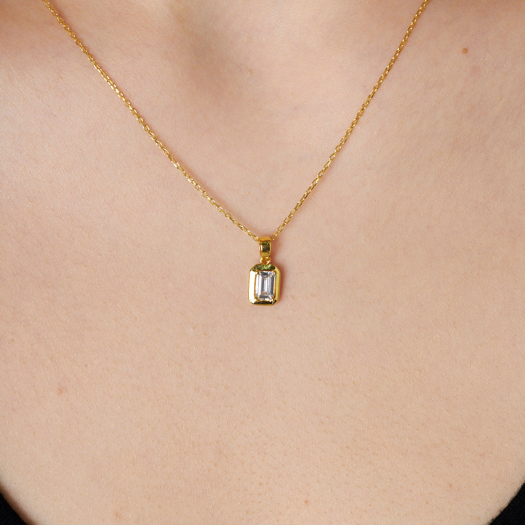 Basit Baget Kolye - 925 GÜMÜŞ