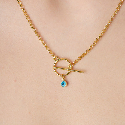 Nazarlı Kilit Zincir - 925 GÜMÜŞ