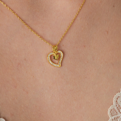 Sevgi Dolu Kalp Kolye - 925 GÜMÜŞ