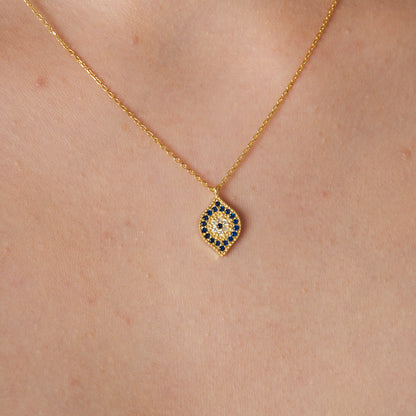 Dikey Göz Kolye - 925 GÜMÜŞ