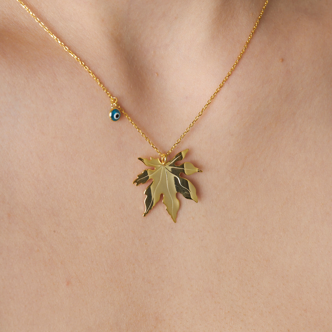 Çınar Yaprağı Kolye - 925 GÜMÜŞ