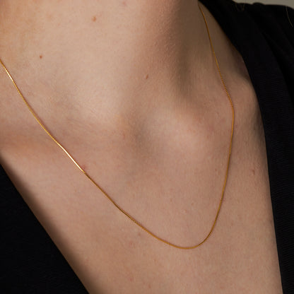 İnce Balıksırtı Zincir Kolye - 925 GÜMÜŞ