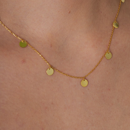 Yuvarlak Pullu Kolye - 925 GÜMÜŞ