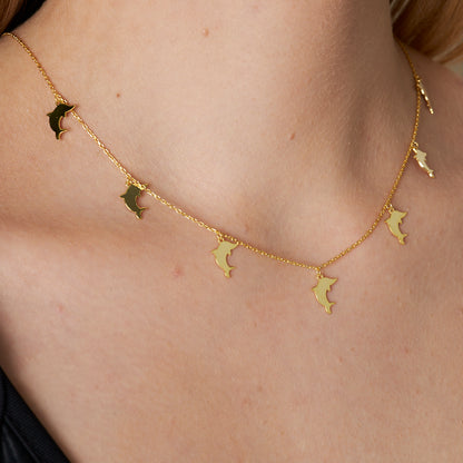 Sıralı Yunus Kolye - 925 GÜMÜŞ