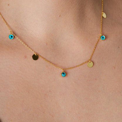 Nazar Damgası Kolye - 925 GÜMÜŞ