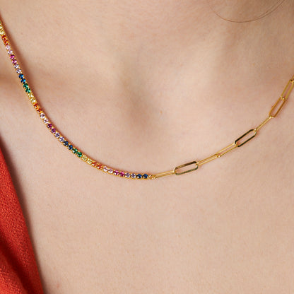 Zincirli Renkli Su Yolu - 925 GÜMÜŞ