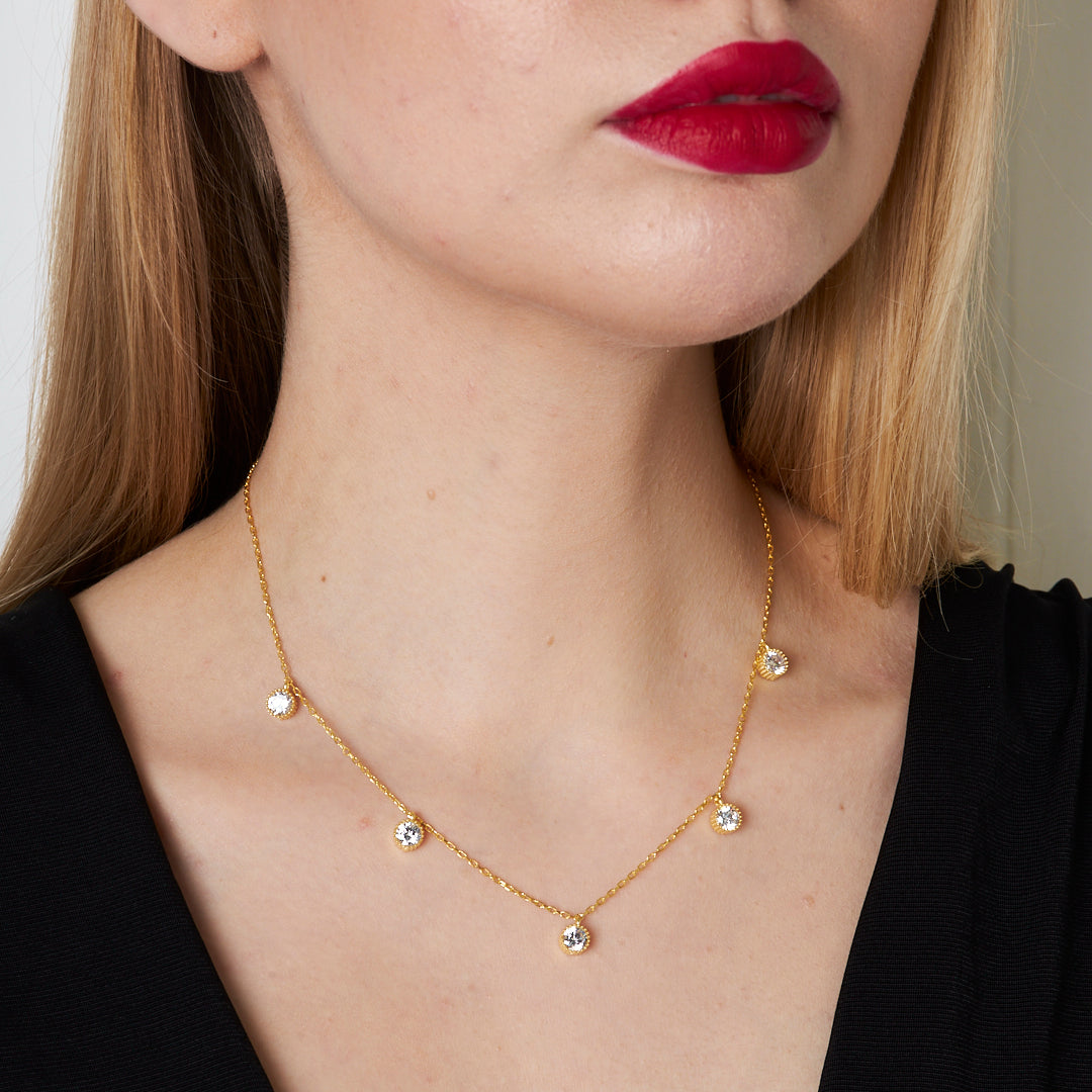 Tek Taş Tasarımlı Kolye - 925 GÜMÜŞ