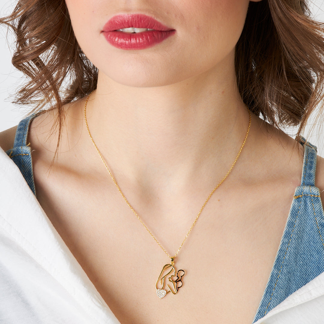 Anne Bebek Kolye - 925 GÜMÜŞ