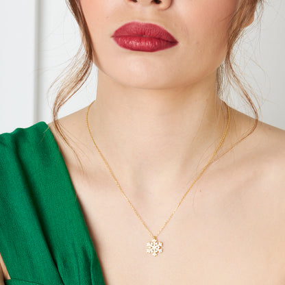 Işıltılı Kar Tanesi Kolye - 925 GÜMÜŞ