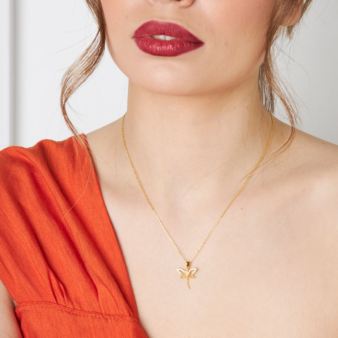 Yusufçuk Böceği Kolye - 925 GÜMÜŞ