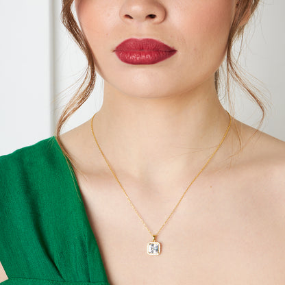 Pırlanta Baget Kolye - 925 GÜMÜŞ