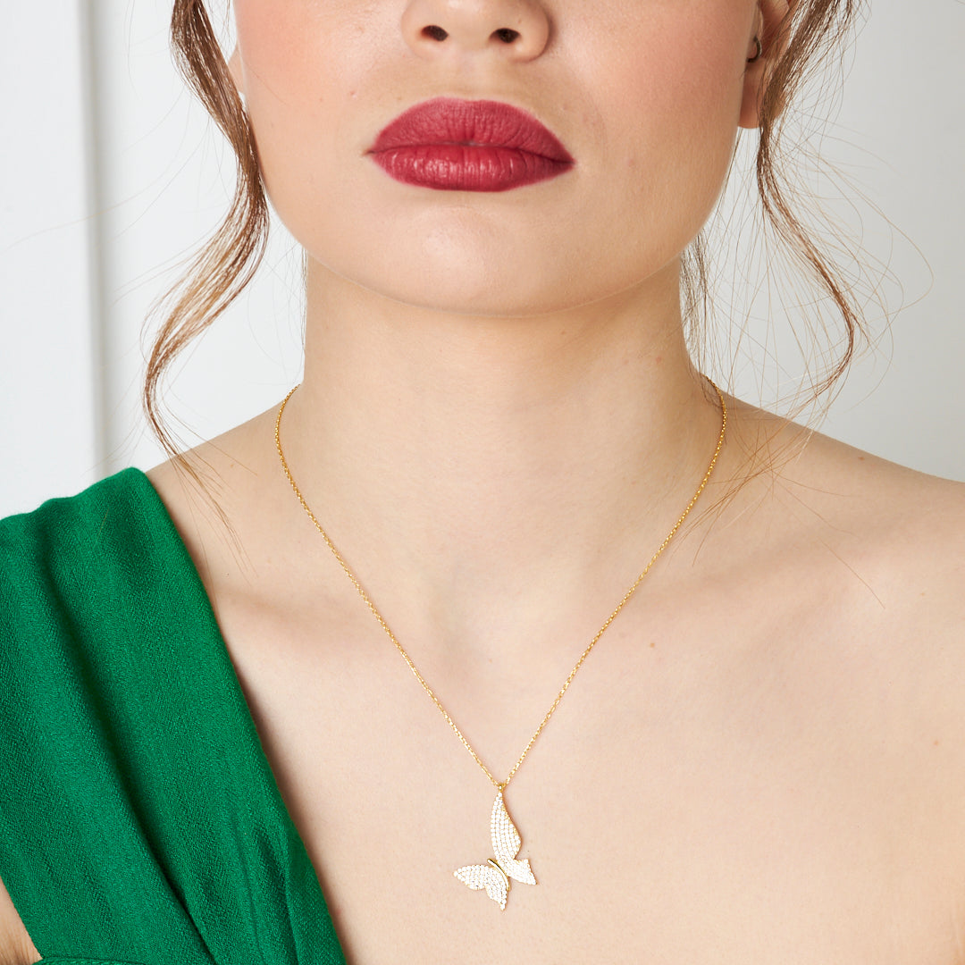 Kelebek Kolye - 925 GÜMÜŞ