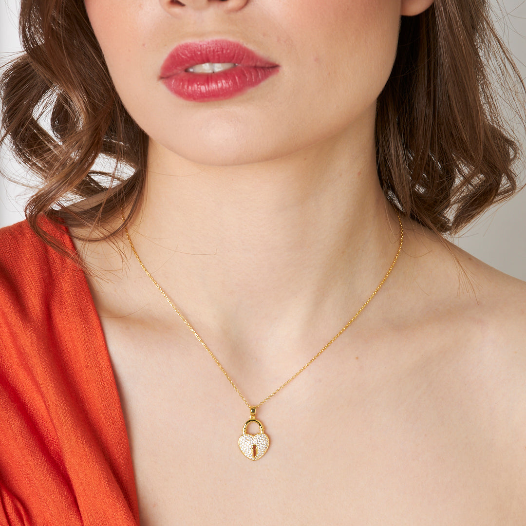 Kalbimin Anahtarı Kolye - 925 GÜMÜŞ