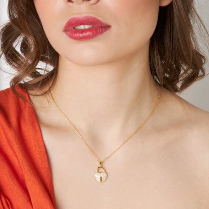 Kalbimin Anahtarı Kolye - 925 GÜMÜŞ